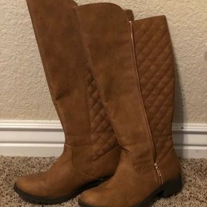 Quilted over the knee boots